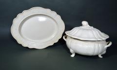 Staffordshire 18th Century Staffordshire Saltglaze Stoneware Soup Tureen Cover Stand - 1614221