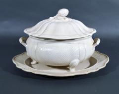  Staffordshire 18th Century Staffordshire Saltglaze Stoneware Soup Tureen Cover Stand - 1614222