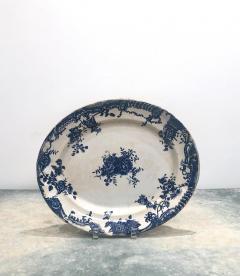  Staffordshire Circa 1870 Staffordshire Victorian Blue and White Platter England - 2115282