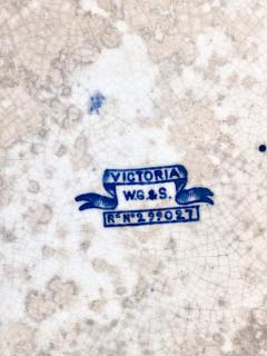  Staffordshire Circa 1870 Staffordshire Victorian Blue and White Platter England - 2115283