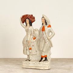  Staffordshire Circa 1880 Staffordshire Figure of a Man and Woman England - 1945400