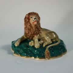 Staffordshire Rare Pair Staffordshire Lion and Lioness Figures - 4540124
