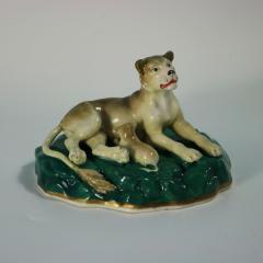  Staffordshire Rare Pair Staffordshire Lion and Lioness Figures - 4540125