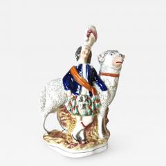  Staffordshire Staffordshire Figurine Young Highland Boy Standing by a Sheep circa 1860 - 3010385