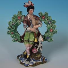  Staffordshire Staffordshire Pearlware Bocage Piper Figure - 1744835