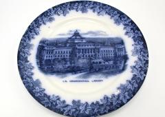  Staffordshire U S Congressional Library Plate Staffordshire Early 20th Century - 3672857