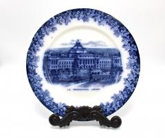  Staffordshire U S Congressional Library Plate Staffordshire Early 20th Century - 3672867