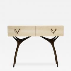  Stamford Modern Crescent Console in White Oak - 3402168