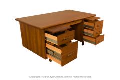  Standard Furniture Mid Century Walnut Large Executive Desk - 3413143