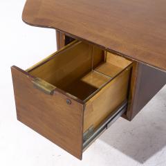  Standard Furniture Standard Furniture Mid Century Walnut Boomerang Executive Desk - 4130322
