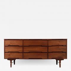  Stanley Furniture Mid Century Modern Walnut 9 Drawer Dresser by Stanley Furniture - 2544724