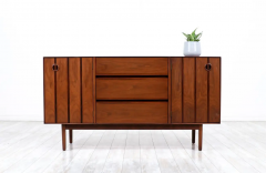  Stanley Furniture Mid Century Modern Walnut Credenza with Rosewood Inlaid by Stanley Furniture - 2605647