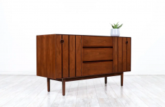  Stanley Furniture Mid Century Modern Walnut Credenza with Rosewood Inlaid by Stanley Furniture - 2605649