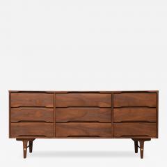  Stanley Furniture Mid Century Modern Walnut Dresser by Stanley - 3643416