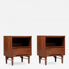  Stanley Furniture Mid Century Modern Walnut Night Stands by Stanley Furniture Co  - 2541187