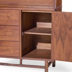  Stanley Furniture Stanley Mid Century Walnut Credenza and Hutch - 4496923