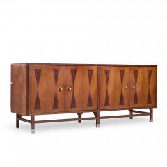  Stanley Furniture Stanley Mid Century Walnut Harlequin Credenza - 4498297