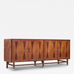  Stanley Furniture Stanley Mid Century Walnut Harlequin Credenza - 4498985