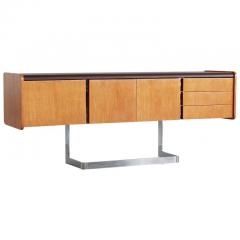 Ste Marie Laurent OAK AND CHROME CREDENZA BY STE MARIE AND LAURENT - 1453203