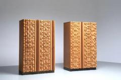  Stefano d Amico Set of 2 Cabinets in Beech and Ash by Stefano dAmico Italy 1974 - 3796721