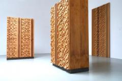  Stefano d Amico Set of 2 Cabinets in Beech and Ash by Stefano dAmico Italy 1974 - 3796769