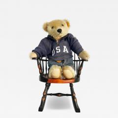  Steiff German Steiff Ralph Lauren Usa Teddy Bear With Hoodie and Rocking Chair - 4247189
