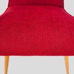  Stella Durera Pair of French 1950s Red upholstered armchairs by Stella Durera - 4150320