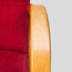  Stella Durera Pair of French 1950s Red upholstered armchairs by Stella Durera - 4150327