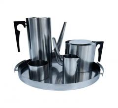  Stelton Arne Jacobsen Mid Century Modern Tea or Coffee Set in Stainless by Stelton - 4014311