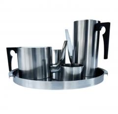  Stelton Arne Jacobsen Mid Century Modern Tea or Coffee Set in Stainless by Stelton - 4014327