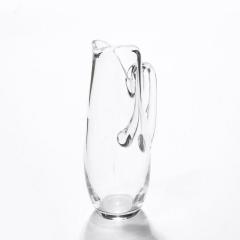 Steuben Glass Mid Century Modernist Hand Blown Glass Pitcher Signed Steuben - 3376027