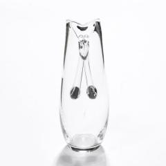  Steuben Glass Mid Century Modernist Hand Blown Glass Pitcher Signed Steuben - 3376036