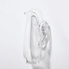  Steuben Glass Mid Century Modernist Hand Blown Glass Pitcher Signed Steuben - 3376225