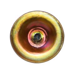  Steuben Glass Set of 2 Steuben Gold Aurene Glass Candlesticks - 4320767