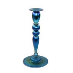  Steuben Glass Steuben Blue Aurene Glass Candlestick - 4310810