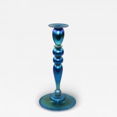  Steuben Glass Steuben Blue Aurene Glass Candlestick - 4311328