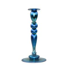  Steuben Glass Steuben Blue Aurene Glass Candlestick - 4320761
