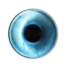  Steuben Glass Steuben Blue Aurene Glass Candlestick - 4320762
