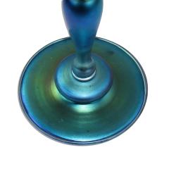  Steuben Glass Steuben Blue Aurene Glass Candlestick - 4320763