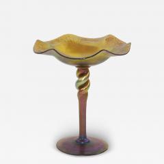  Steuben Glass Steuben Gold Aurene Glass Floriform Compote - 4311326