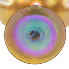  Steuben Glass Steuben Gold Aurene Glass Floriform Compote - 4320782