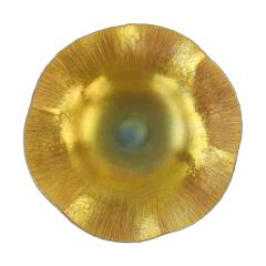  Steuben Glass Steuben Gold Aurene Glass Floriform Compote - 4320783