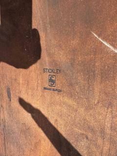  Stickley Brothers Stickley Flaming Mahogany with leather top Corner End Table - 4383309