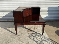  Stickley Brothers Stickley Flaming Mahogany with leather top Corner End Table - 4383312