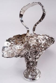  Stieff Gorgeous Stieff Baltimore Repousse Sterling Silver Bridal Basket 1914 - 3986530