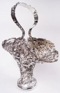  Stieff Gorgeous Stieff Baltimore Repousse Sterling Silver Bridal Basket 1914 - 3986533