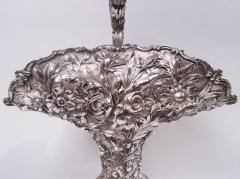  Stieff Gorgeous Stieff Baltimore Repousse Sterling Silver Bridal Basket 1914 - 3986536