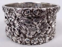  Stieff Pair of Stieff Baltimore Repousse Sterling Silver Napkin Rings - 4221342