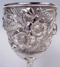  Stieff Set of 4 Stieff Baltimore Repousse Sterling Silver Goblets 1934 - 4338811