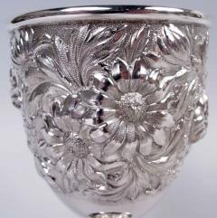  Stieff Set of 4 Stieff Baltimore Repousse Sterling Silver Goblets 1934 - 4338823